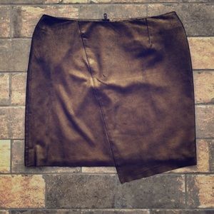 Gold Leather Trouve Skirt size 8